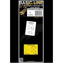 Hgw 172816 1/72 Seatbelts And Mask For Fw190d-9 Ibg Basic Line For Tamiya