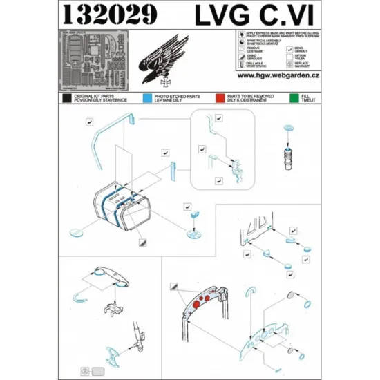 Hgw 132029 1/32 Photo-etched And Decal Lvg C.vi For Wingnut Wings
