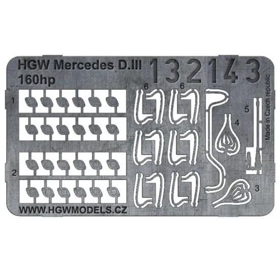 Hgw 132143 1/32 Photo-etched For Mercedes D.iii 160 Hp Engine