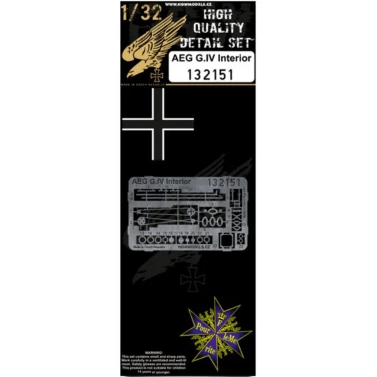 Hgw 132151 1/32 Photo-etched For Aeg G.iv Interior For Wingnut Wings
