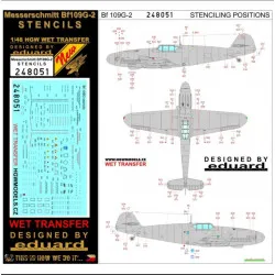 Hgw 248051 1/48 Decal For Bf109g-2 Stencils Accessories For Aircraft