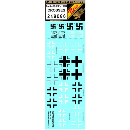 Hgw 248086 1/48 Decal For Focke Wulf Fw190d Crosses Accessories For Aircraft