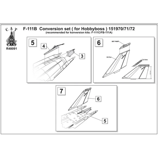 Cat4-r48091 1/48 F111b Conversion Set For Hobbyboss Resin Model