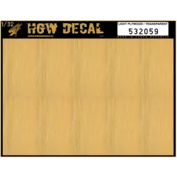 Hgw 532059 1/32 Decal Light Plywood Transparent No Grid