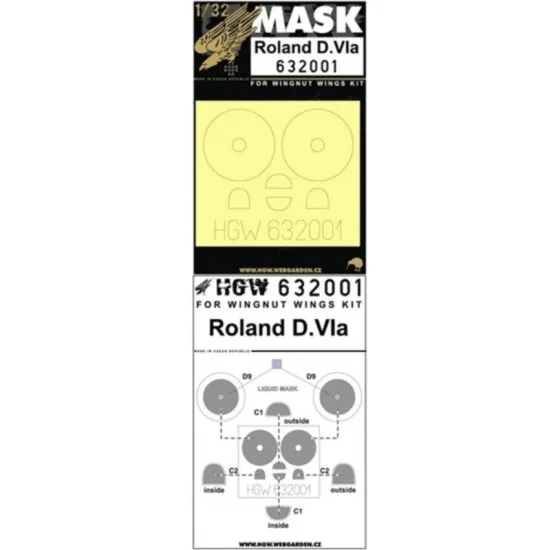 Hgw 632001 1/32 Mask For Roland D.via For Wingnut Wings