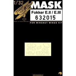 Hgw 632015 1/32 Mask For Fokker E.ii And E.iii For Wingnut Wings Accessories Kit
