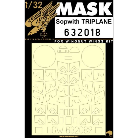 Hgw 632018 1/32 Mask For Sopwith Triplane For Wingnut Wings Accessories Kit
