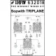 Hgw 632018 1/32 Mask For Sopwith Triplane For Wingnut Wings Accessories Kit