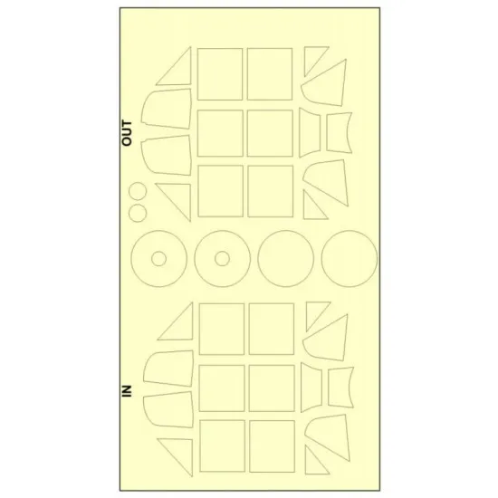 Hgw 632432 1/32 Inside And Outside Canopy Mask For Bf109e-4/7 For Hgw, Dragon