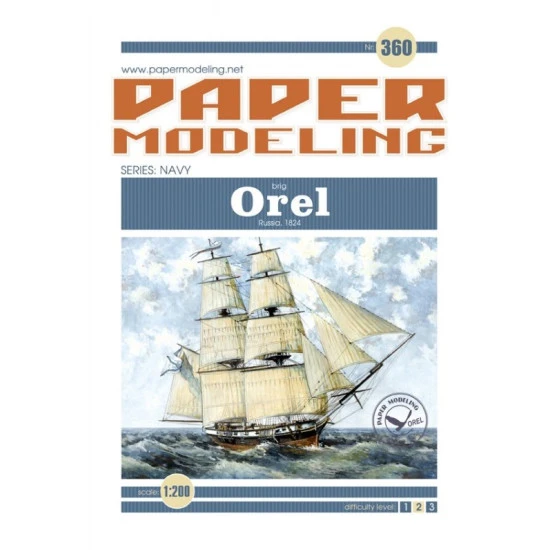 Orel360 1/200 Brig Orel Russia 1824 Series Navy Paper Model Kit