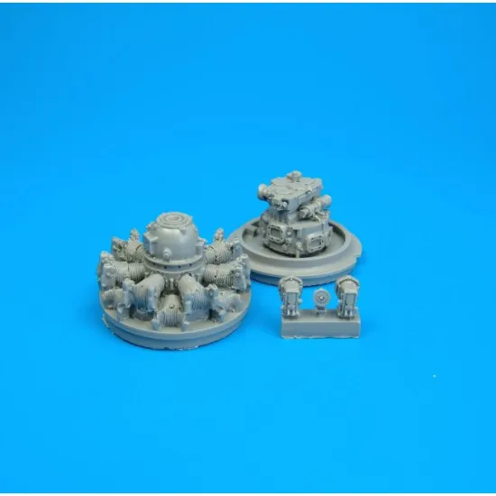 Quickboost 48013 1/48 F4f-4 Wildcat Engine For Tamiya Accessories Kit