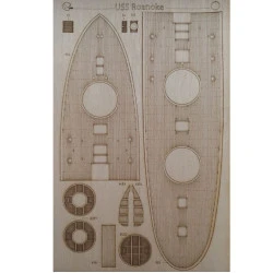 Orel 354/3 1/200 Uss Roanoke Decks Laser Cutting