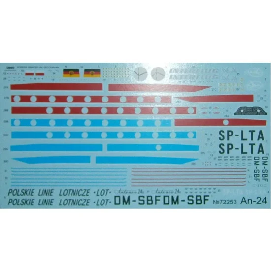 Amodel 72253 1/72 An 24b Poland Ddr Plastic Model Kit