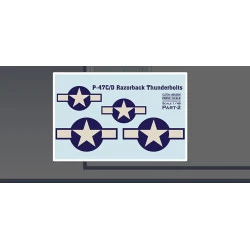 Print Scale 48-264 1/48 P47 C D Razorback Robert S. Jonson Part 2 The Complete Set 1.5 Leaf