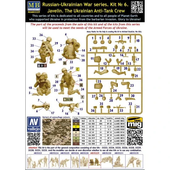 Master Box 35229 1/35 Russian-ukrainian War Series Kit 6 Staint Javeline 1 2022