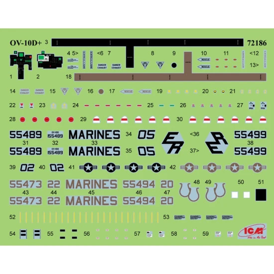 Icm 72186 1/72 Ov 10d Bronco Us Attack And Observation Aircraft Plastic Model Kit