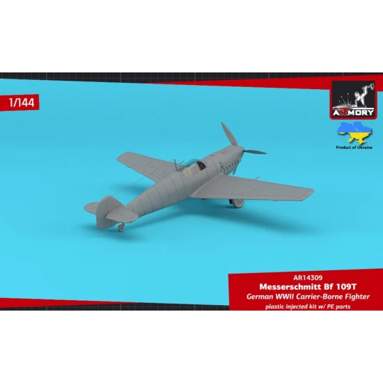 Armory 14309 1/144 Messerschmitt Bf 109t Flugzeugtrager Jager Plastic Model Kit