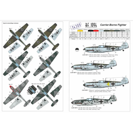 Armory 14309 1/144 Messerschmitt Bf 109t Flugzeugtrager Jager Plastic Model Kit