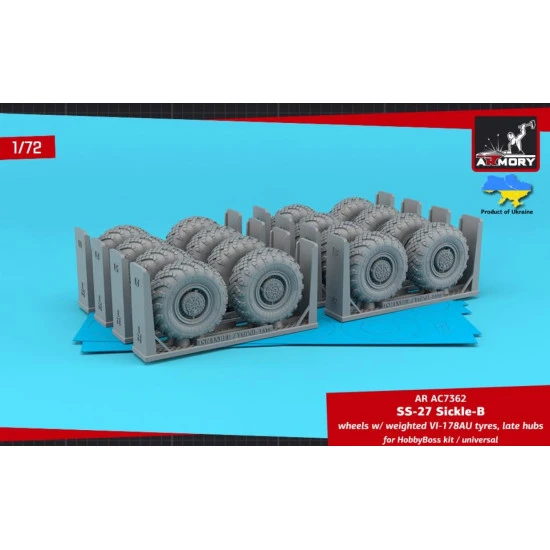 Armory Ac7362 1/72 Ss 27 Sickle B Mobile Launcher Wheels W Vi178au Tyres Late Hubs Retooled Set
