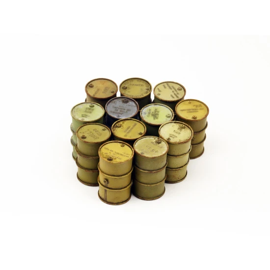 Panzer Art Re35-515 1/35 Wwi Allied Fuel Drums 12pcs Accessories Kit