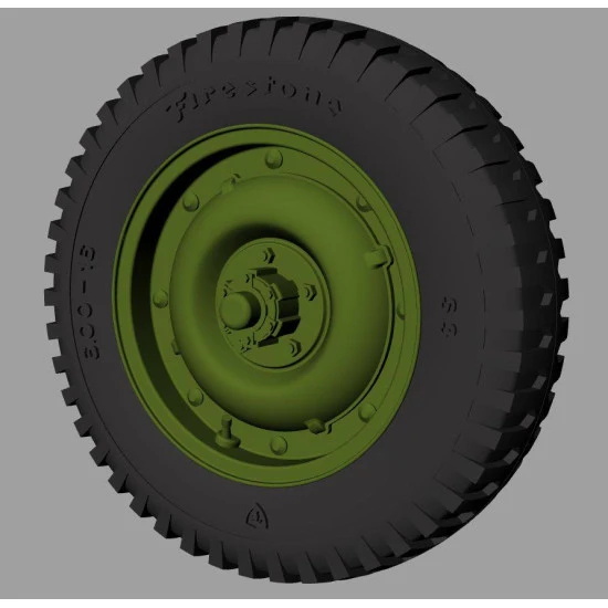 Panzer Art Re35-528 1/35 Willys Mb Jeep Road Wheels Firestone Accessories Kit