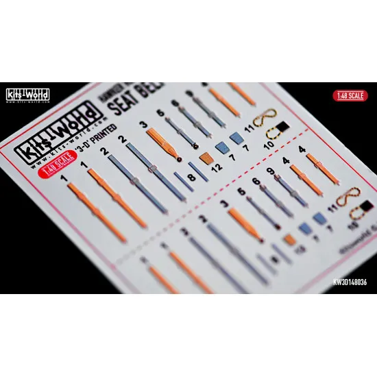 Kits World Kw3d148036 1/48 3d Decal Hawker Hunter Fga9, Fr10 And Ga11 Seat Belts