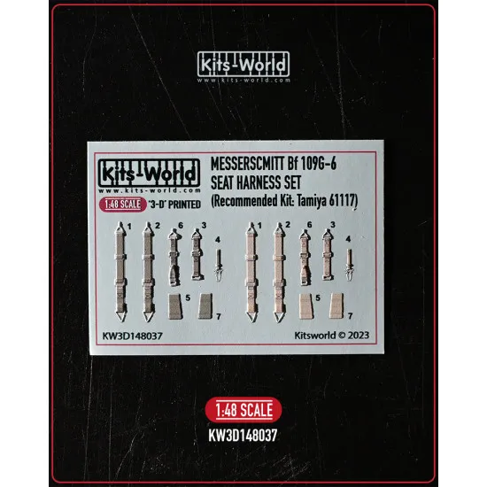 Kits World Kw3d148036 1/48 3d Decal Hawker Hunter Fga9, Fr10 And Ga11 Seat Belts