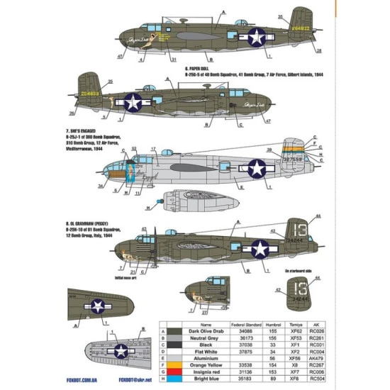 Foxbot 144-006 1/144 North American B 25gjh Mitchell Late Pin Up Nose Art And Stencils Foxbot 144-006 1/144 North American B 25gjh Mitchell Late Pin Up Nose Art And Stencils