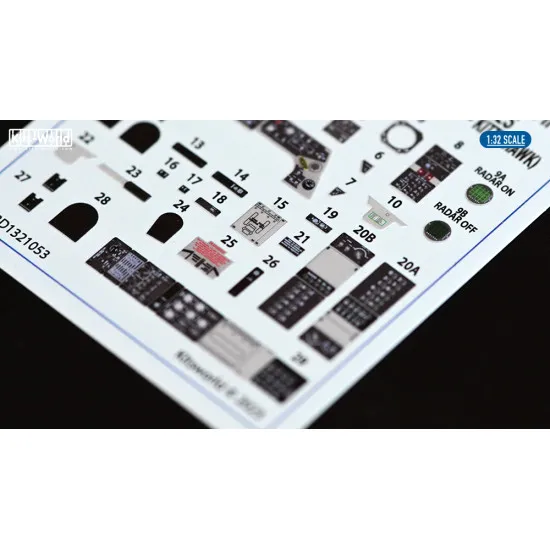 Kits World Kw3d1321053 1/32 3d Decals Northrop F-5e Tiger Ii Accessories Kit