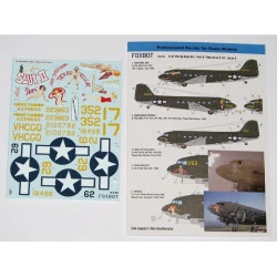 Foxbot 48-018a 1/48 Douglas C 47 Skytrain Dakota Pin Up Nose Art Part 2 Stencils Not Included