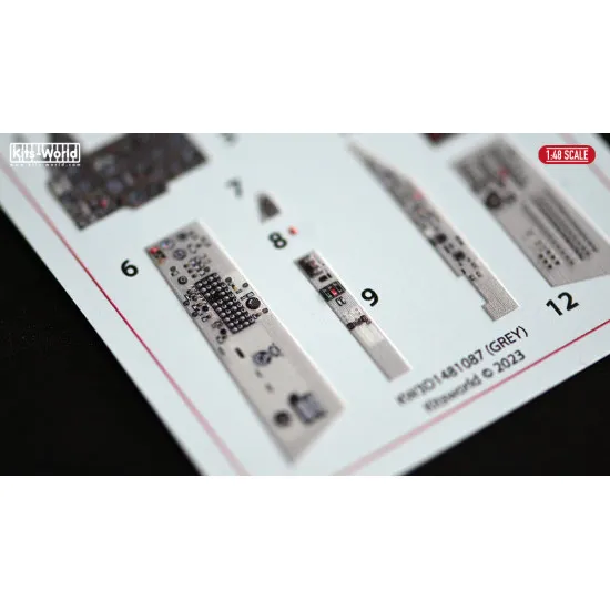 Kits World Kw3d1481089 1/48 3d Decal Mig 21-pf Grey Colour Instrument Panel