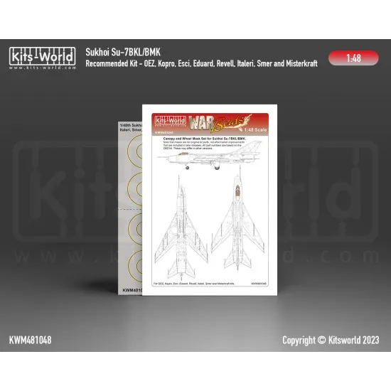 Kits World Kwm48-1048 1/48 Mask For Painting Sukhoi Su-7 Upgrade Accessories Kit