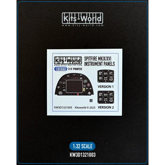 Kits World KW3D1321003 1/32 3d Decal Instrument Panel For P-47d For Hasegawa