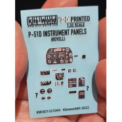 Kits World Kw3d1321043 1/32 3d Decal Instrument P-51d Mustang For Revell