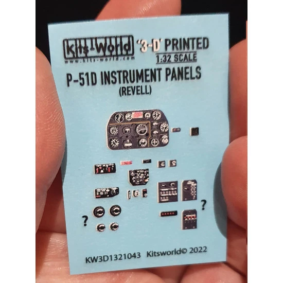 Kits World Kw3d1321043 1/32 3d Decal Instrument P-51d Mustang For Revell