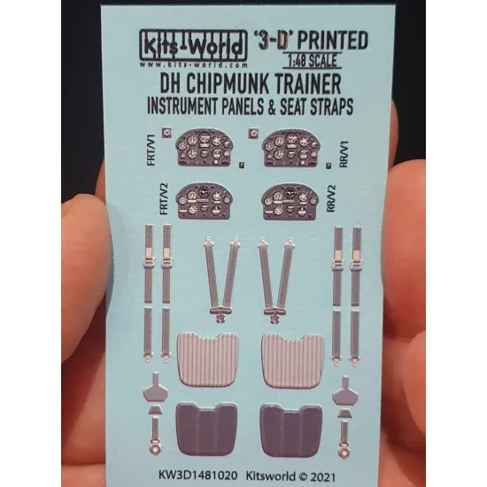 Kits World Kw3d1481020 1/48 3d Decal Instruments Panel De Havilland Chipmunk For Airfix