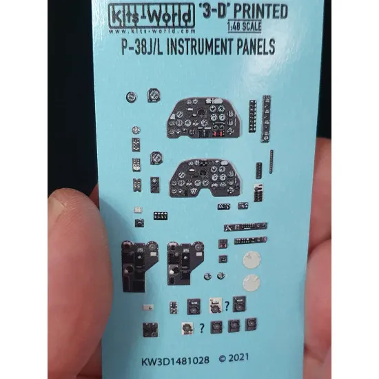 Kits World Kw3d1481027 1/48 3d Instruments Panel Lockheed P-38 F-g Lightning