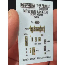 Kits World Kw3d1481067 1/48 3d Decal Instruments Panel Mitsubishi A6m3 Tamiya