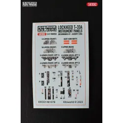 Kits World Kw3d1481078 1/48 3d Instruments Panel Lockheed T33 Shooting Star