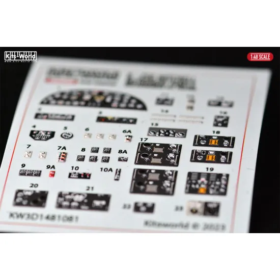 Kits World Kw3d1481081 1/48 3d Instruments Panel North American B-25g Mitchell