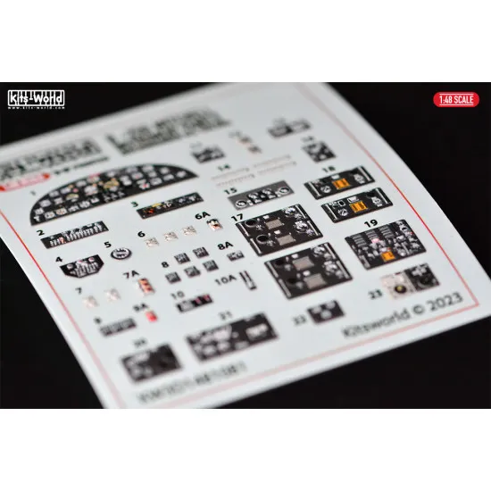 Kits World Kw3d1481081 1/48 3d Instruments Panel North American B-25g Mitchell