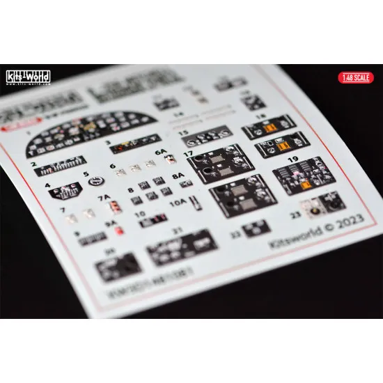 Kits World Kw3d1481081 1/48 3d Instruments Panel North American B-25g Mitchell