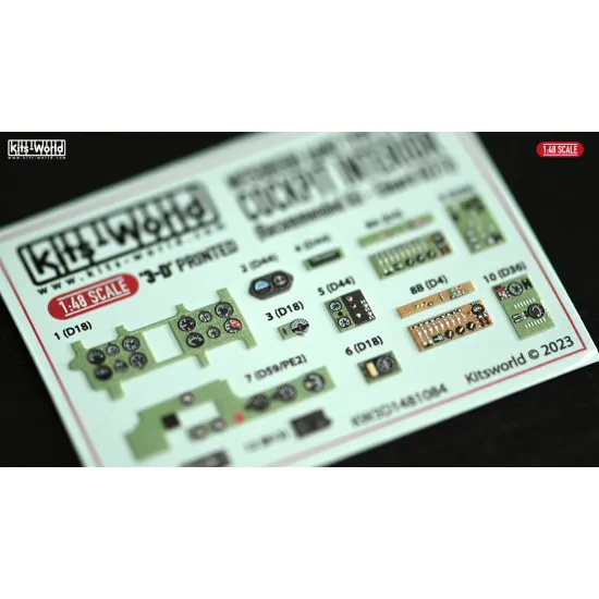 Kits World Kw3d1481084 1/48 3d Instruments Panel Mitsubishi A6m For Eduard