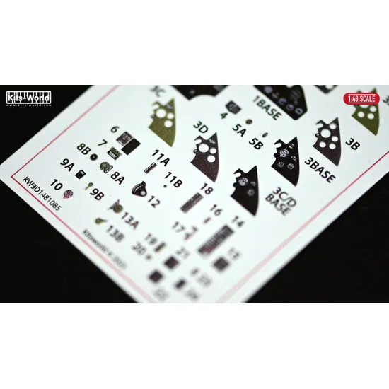 Kits World Kw3d1481085 1/48 3d Instruments Panel F4f Grumman Wildcat For Eduard