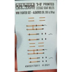 Kits World Kw3d172011 1/72 3d Decal Wwi Fighter Set Albatros Dii, Diii And Dva