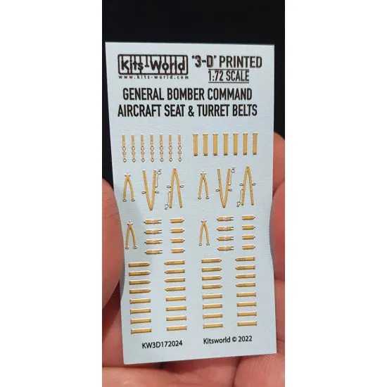 Kits World Kw3d172024 1/72 3d Decal Seat Belts Command Bombers Cockpit And Turrets
