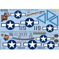 Kits World Kw148088 1/48 Decal For P-47 Thunderbolt Accessories Kit