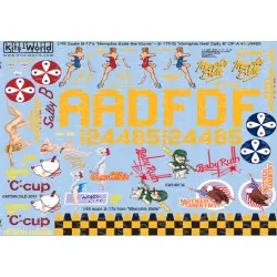 Kits World Kw148136 1/48 Decal For Boeing B-17 F/G Flying Fortress