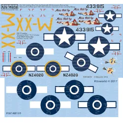 Kits World Kw148159 1/48 Decal For Pby-5a Catalina Black Cat Accessories Kit