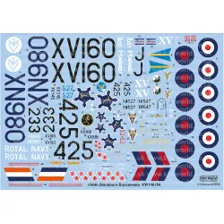 Kits World Kw148184 1/48 Decal For Blackburn Buccaneers S Mk 2 Mk2a Mk2b